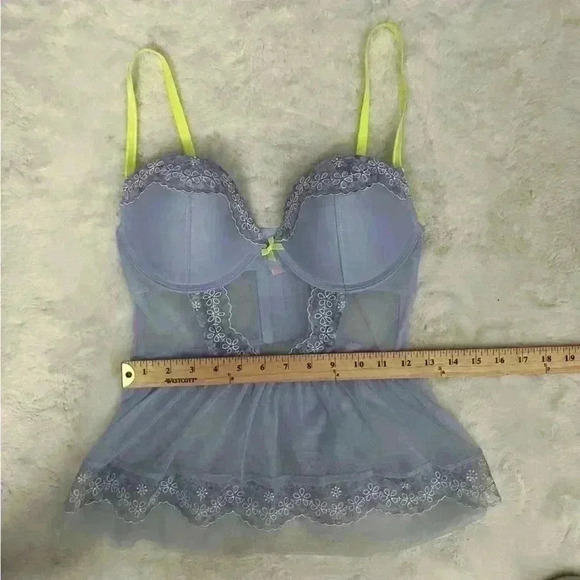 Victoria's Secret Pastel Fairy Babydoll Teddy Camisole with Floral Embroidery - Picture 6 of 14